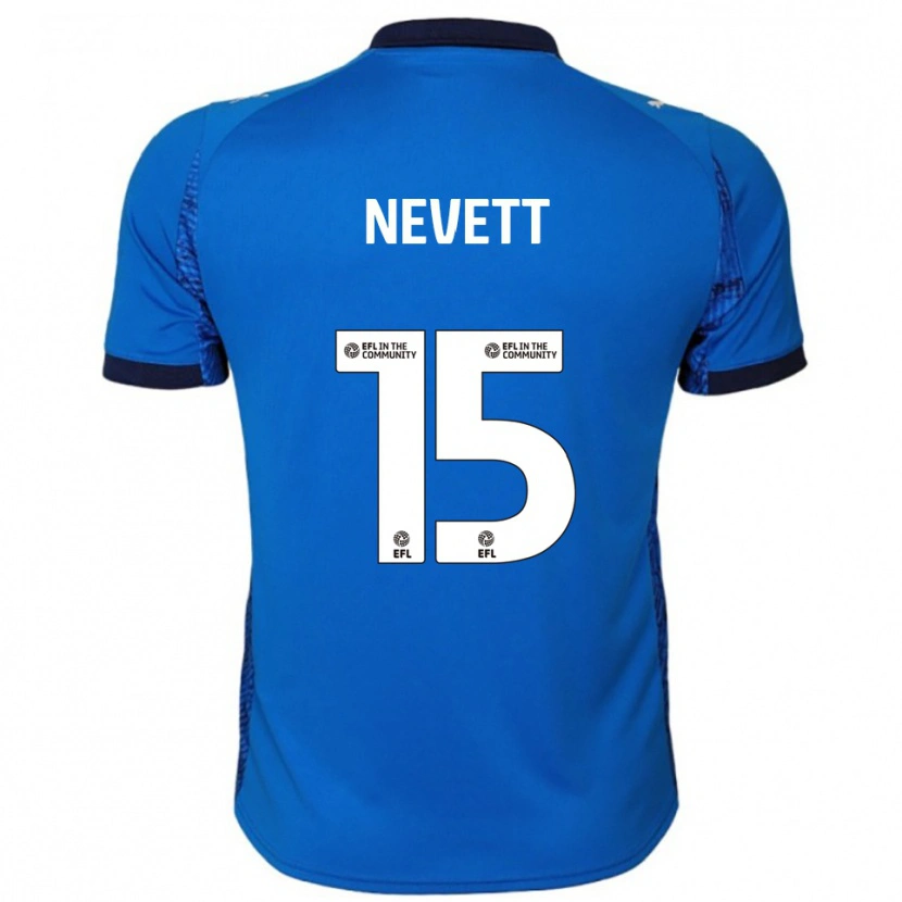 Danxen Hombre Camiseta George Nevett #15 Azul Blanco 1ª Equipación 2025/26 La Camisa