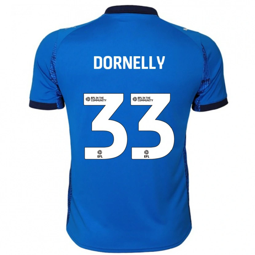 Danxen Hombre Camiseta James Dornelly #33 Azul Blanco 1ª Equipación 2025/26 La Camisa