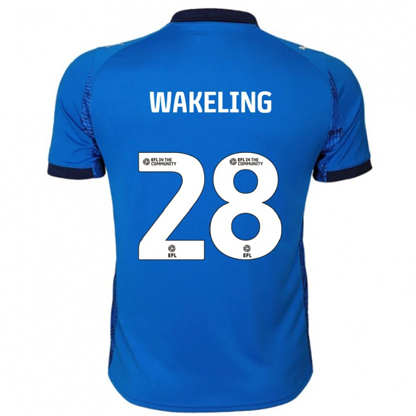 Danxen Hombre Camiseta Jacob Wakeling #28 Azul Blanco 1ª Equipación 2025/26 La Camisa