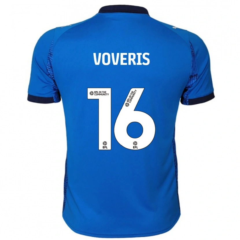 Danxen Hombre Camiseta Airidas Voveris #16 Azul Blanco 1ª Equipación 2025/26 La Camisa