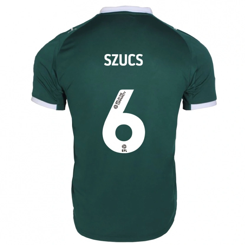 Danxen Hombre Camiseta Kornél Szűcs #6 Verde Blanco 1ª Equipación 2025/26 La Camisa