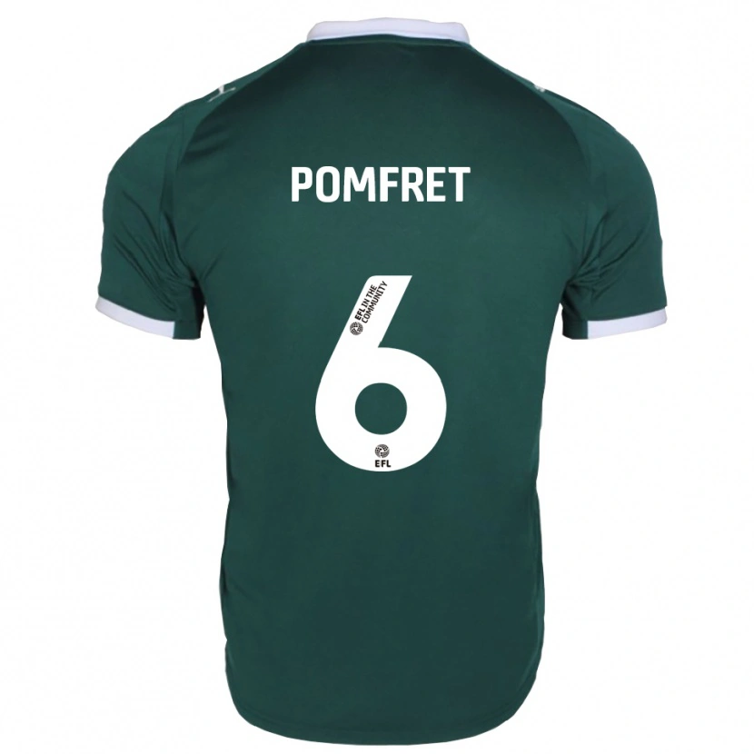 Danxen Hombre Camiseta Taya Pomfret #6 Verde Blanco 1ª Equipación 2025/26 La Camisa