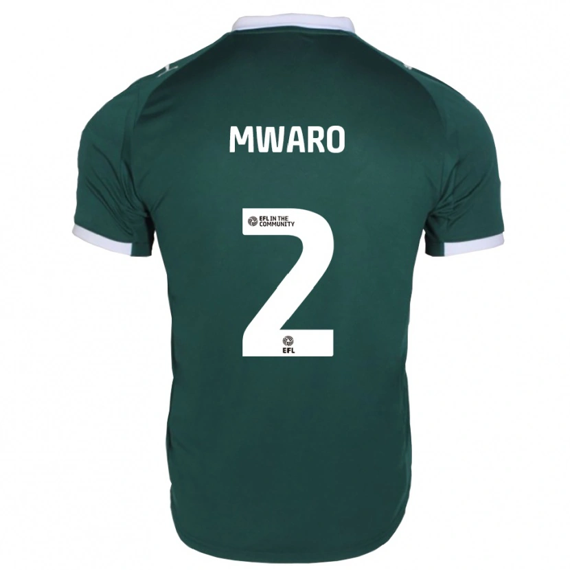 Danxen Hombre Camiseta Joe Mwaro #2 Verde Blanco 1ª Equipación 2025/26 La Camisa