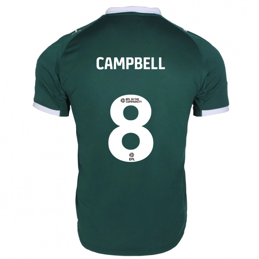 Danxen Hombre Camiseta Sebastian Campbell #8 Verde Blanco 1ª Equipación 2025/26 La Camisa