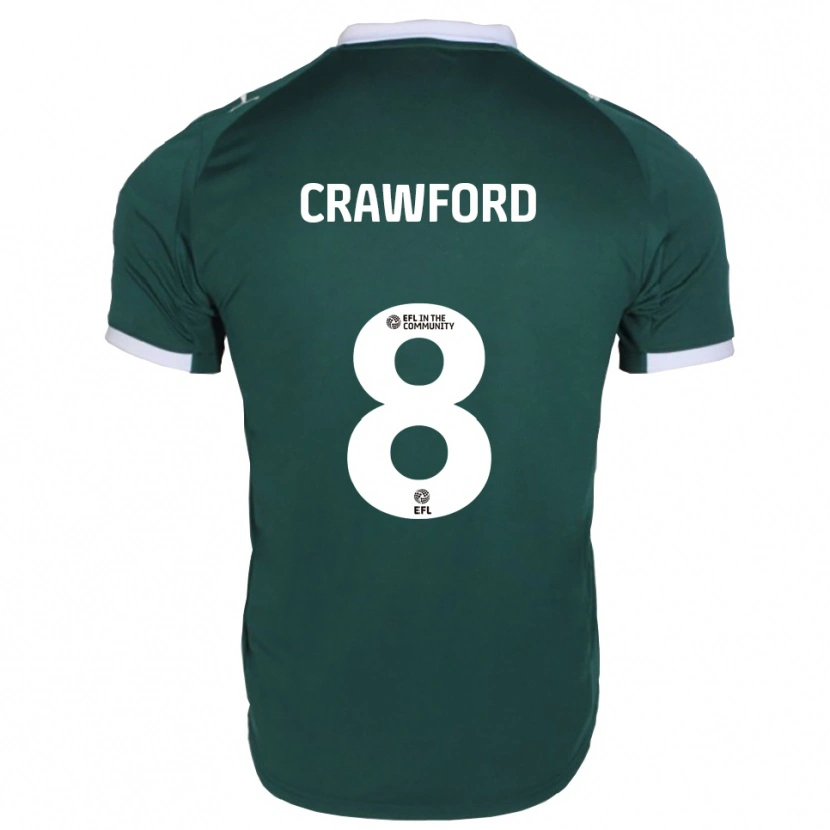 Danxen Hombre Camiseta Imy Crawford #8 Verde Blanco 1ª Equipación 2025/26 La Camisa