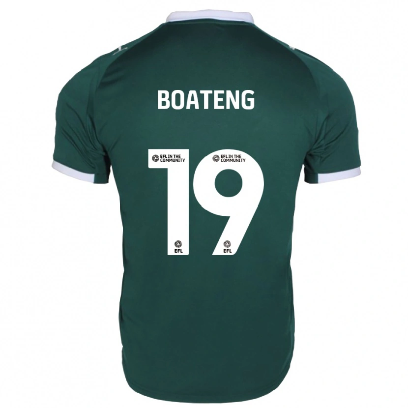 Danxen Hombre Camiseta Malachi Boateng #19 Verde Blanco 1ª Equipación 2025/26 La Camisa
