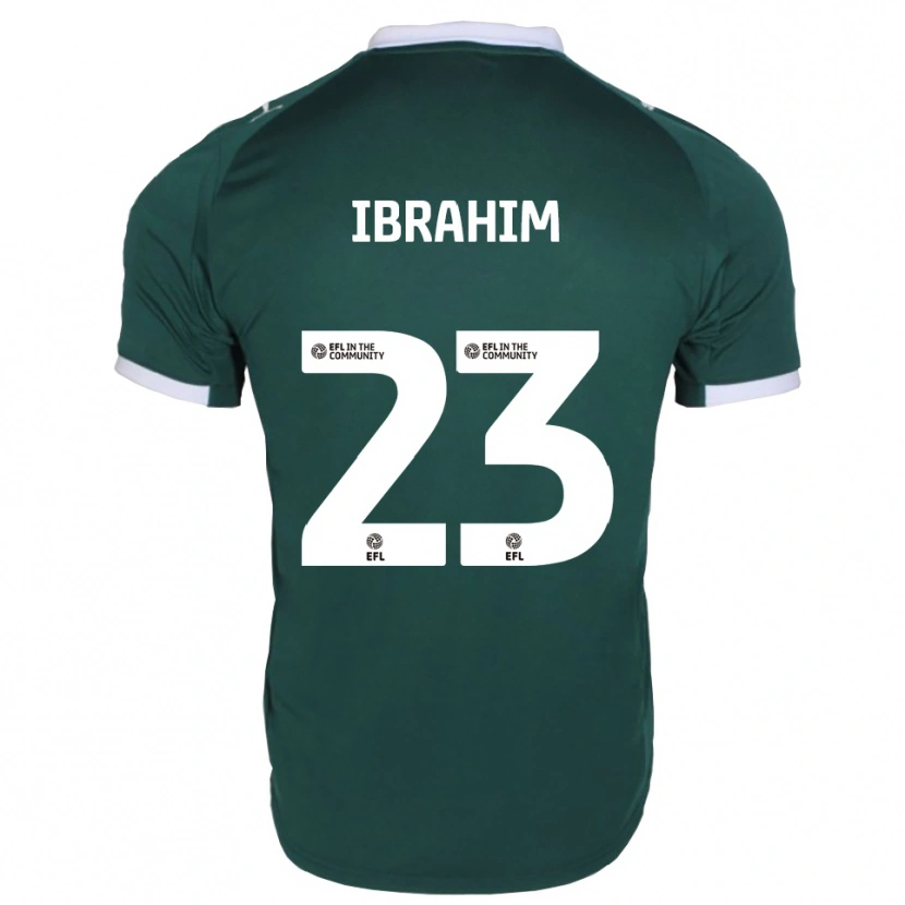 Danxen Hombre Camiseta Bradley Ibrahim #23 Verde Blanco 1ª Equipación 2025/26 La Camisa
