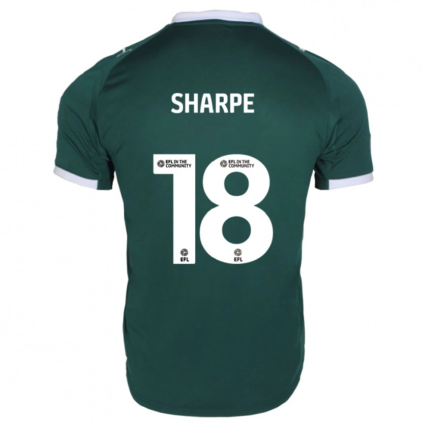 Danxen Hombre Camiseta James Sharpe #18 Verde Blanco 1ª Equipación 2025/26 La Camisa