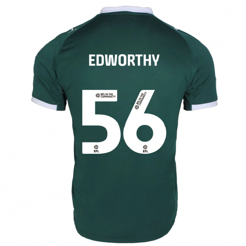 Danxen Hombre Camiseta Kieran Edworthy #56 Verde Blanco 1ª Equipación 2025/26 La Camisa