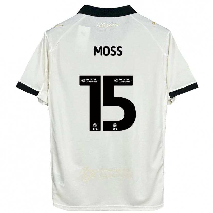 Danxen Hombre Camiseta Lucy Moss #15 Blanco Hueso Negro 1ª Equipación 2025/26 La Camisa