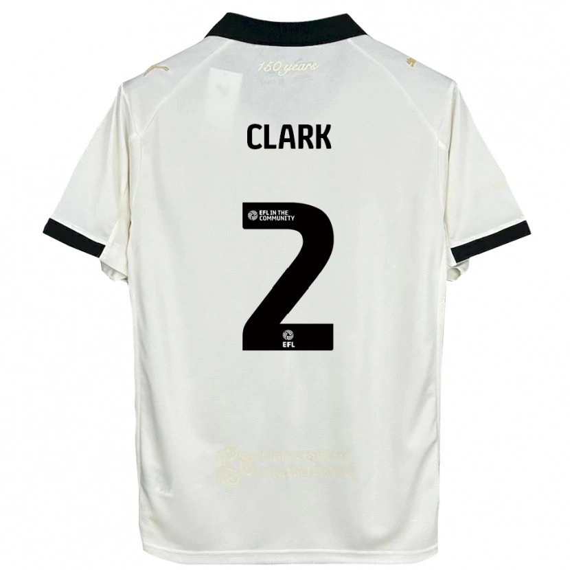 Danxen Hombre Camiseta Mitch Clark #2 Blanco Hueso Negro 1ª Equipación 2025/26 La Camisa