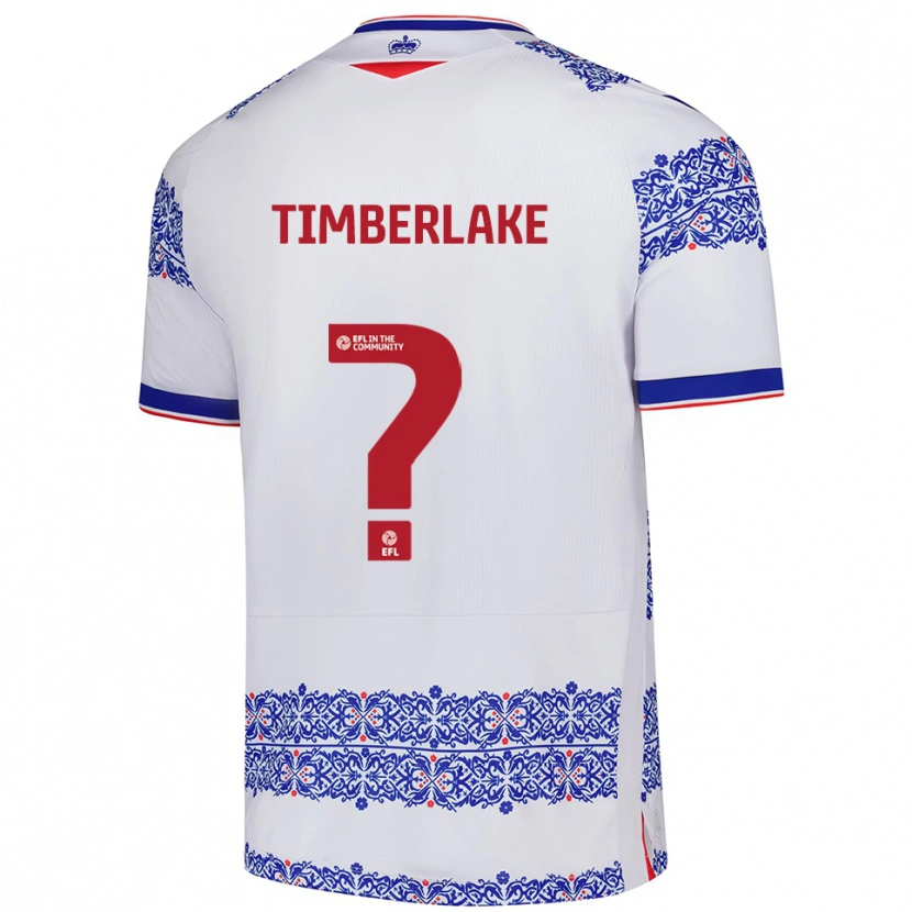 Danxen Hombre Camiseta Jack Timberlake #0 Blanco Azul 1ª Equipación 2025/26 La Camisa