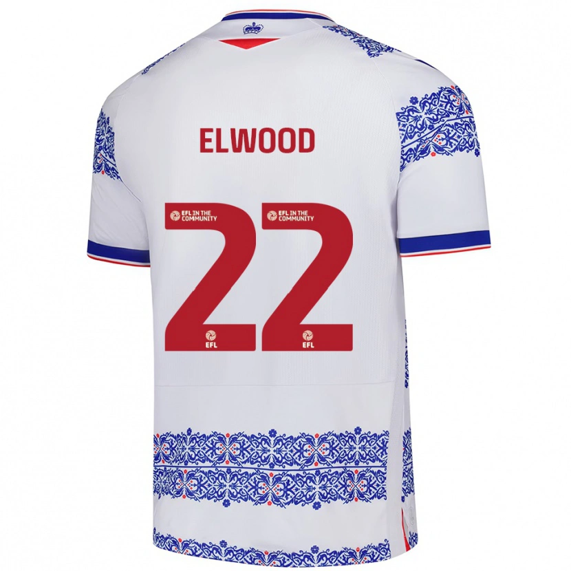 Danxen Hombre Camiseta Amelia Elwood #22 Blanco Azul 1ª Equipación 2025/26 La Camisa