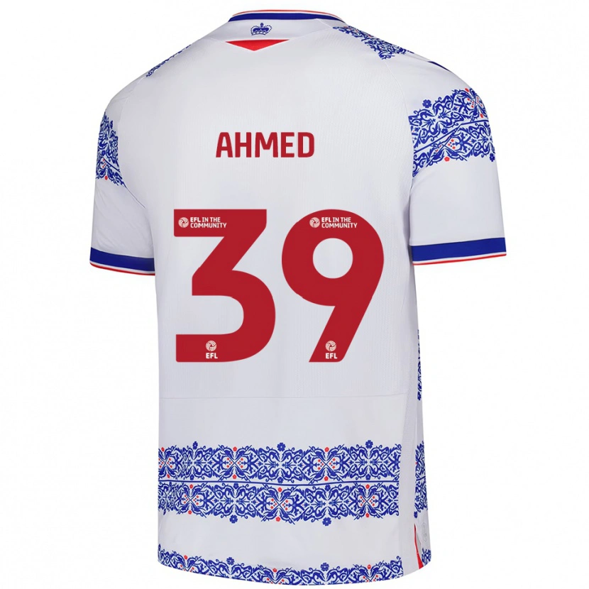 Danxen Hombre Camiseta Ashqar Ahmed #39 Blanco Azul 1ª Equipación 2025/26 La Camisa