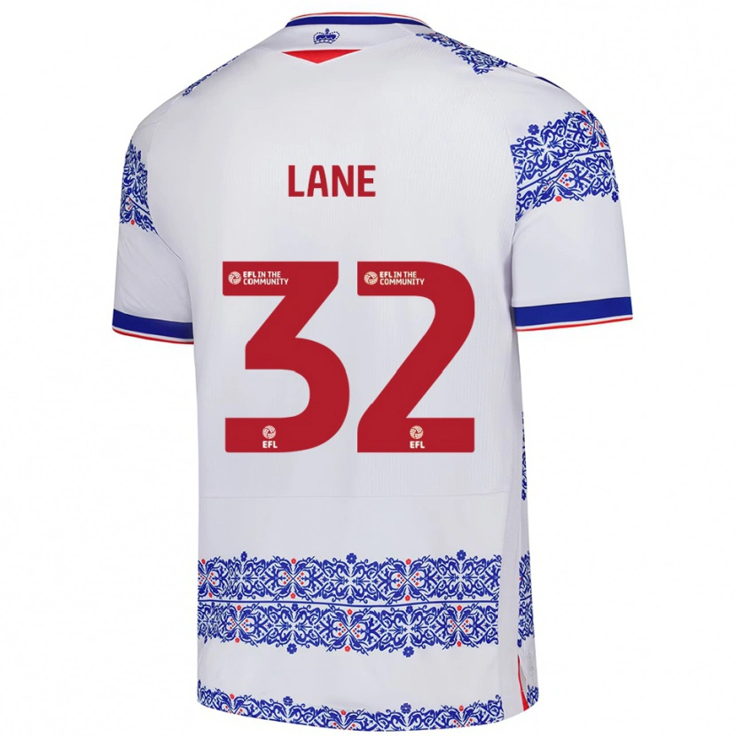 Danxen Hombre Camiseta Paddy Lane #32 Blanco Azul 1ª Equipación 2025/26 La Camisa