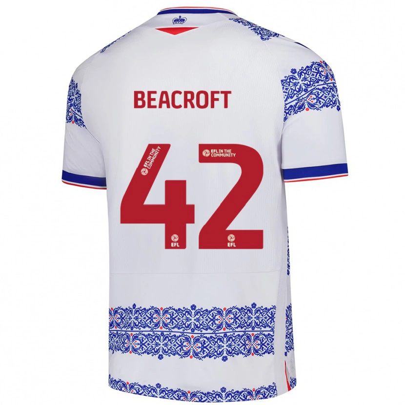 Danxen Hombre Camiseta Boyd Beacroft #42 Blanco Azul 1ª Equipación 2025/26 La Camisa