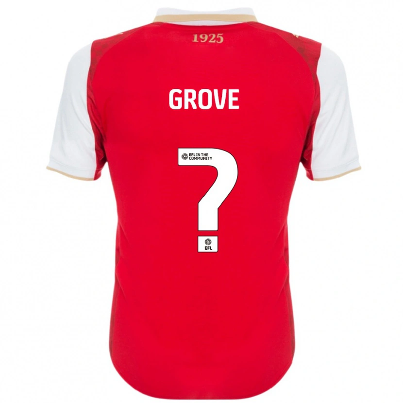 Danxen Hombre Camiseta Rylee Grove #0 Rojo Blanco 1ª Equipación 2025/26 La Camisa