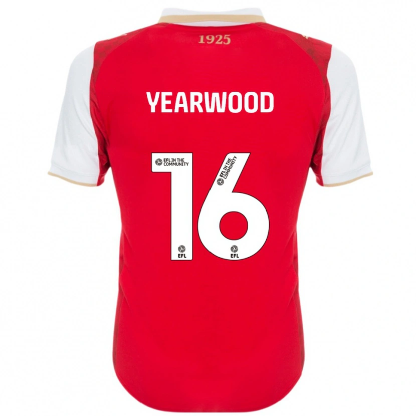 Danxen Hombre Camiseta Dru Yearwood #16 Rojo Blanco 1ª Equipación 2025/26 La Camisa