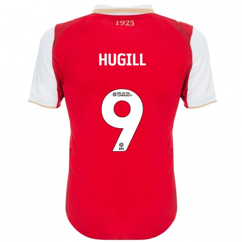 Danxen Hombre Camiseta Jordan Hugill #9 Rojo Blanco 1ª Equipación 2025/26 La Camisa