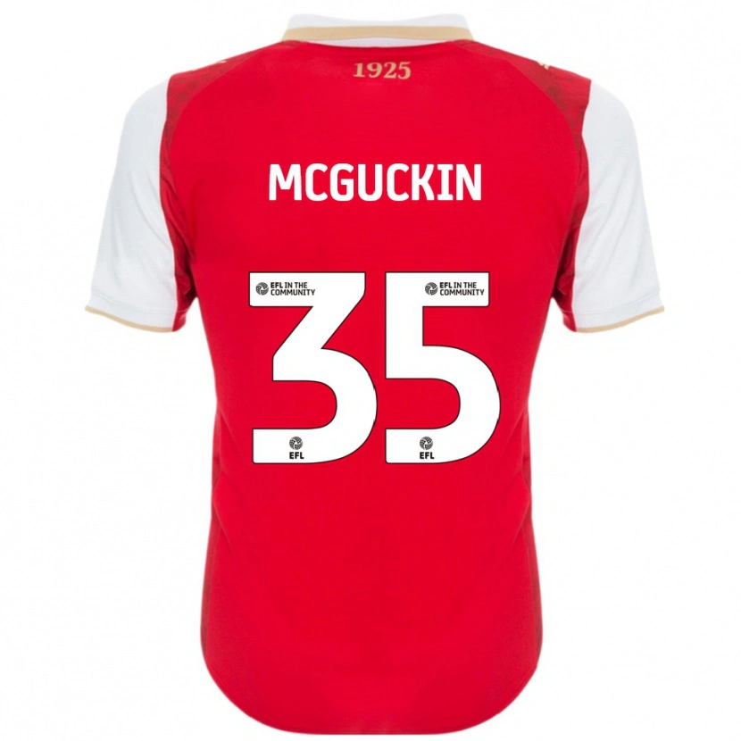 Danxen Hombre Camiseta Ciaran Mcguckin #35 Rojo Blanco 1ª Equipación 2025/26 La Camisa