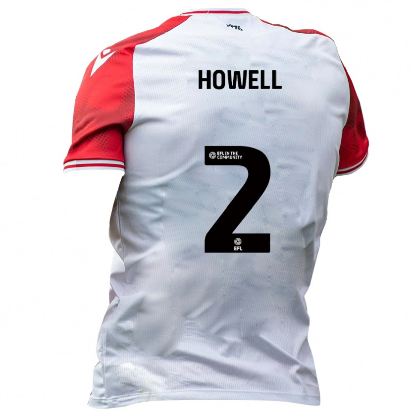 Danxen Hombre Camiseta Zack Howell #2 Blanco Rojo 1ª Equipación 2025/26 La Camisa