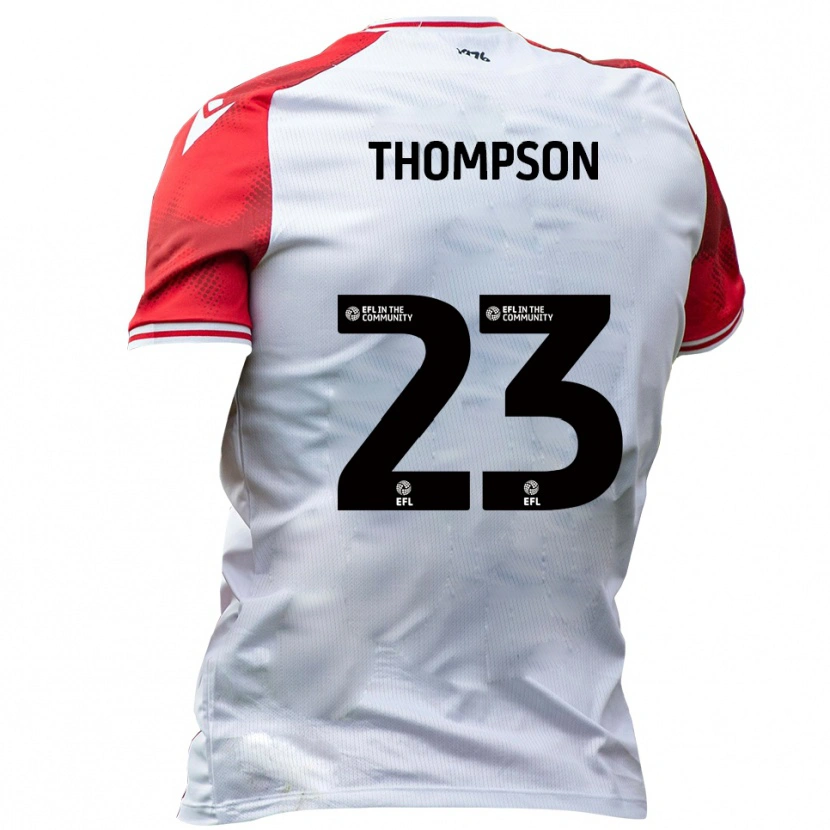 Danxen Hombre Camiseta Louis Thompson #23 Blanco Rojo 1ª Equipación 2025/26 La Camisa
