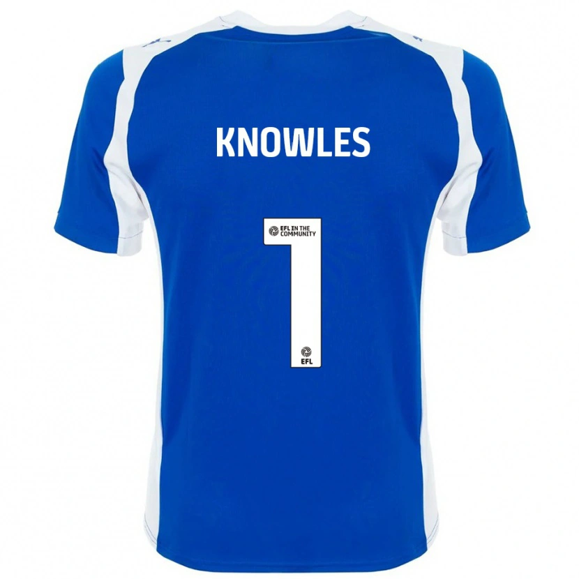 Danxen Hombre Camiseta Amelia Knowles #1 Azul Blanco 1ª Equipación 2025/26 La Camisa