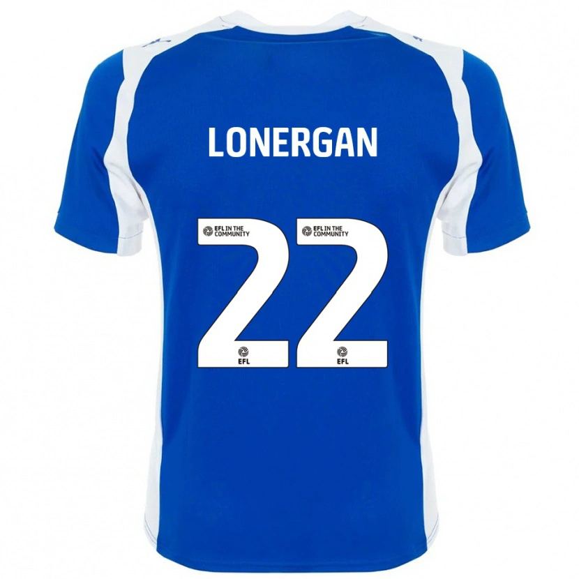 Danxen Hombre Camiseta Andy Lonergan #22 Azul Blanco 1ª Equipación 2025/26 La Camisa
