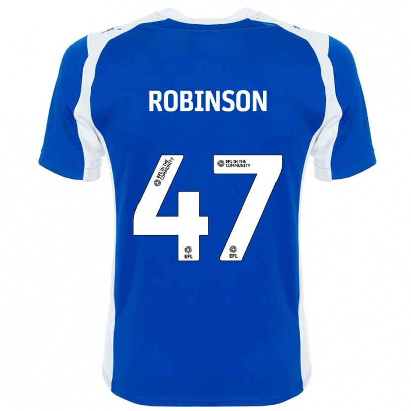 Danxen Hombre Camiseta Josh Robinson #47 Azul Blanco 1ª Equipación 2025/26 La Camisa