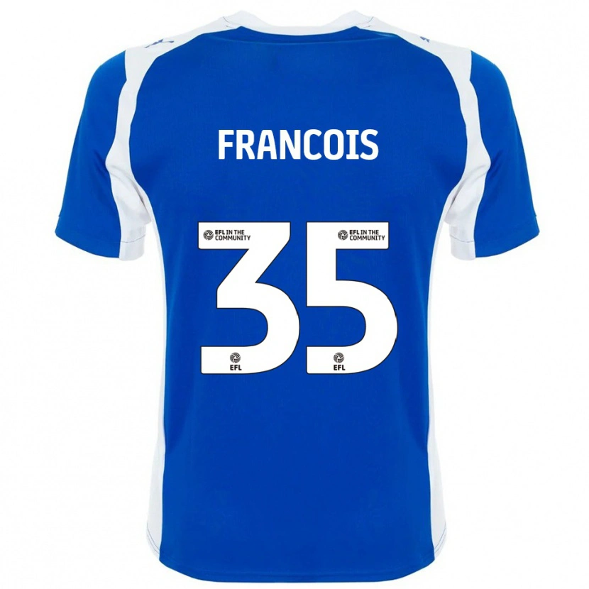 Danxen Hombre Camiseta Tyrese Francois #35 Azul Blanco 1ª Equipación 2025/26 La Camisa
