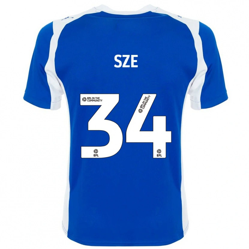 Danxen Hombre Camiseta Chris Sze #34 Azul Blanco 1ª Equipación 2025/26 La Camisa