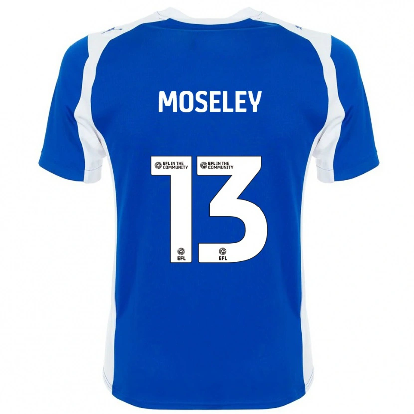 Danxen Hombre Camiseta Faye Moseley #13 Azul Blanco 1ª Equipación 2025/26 La Camisa
