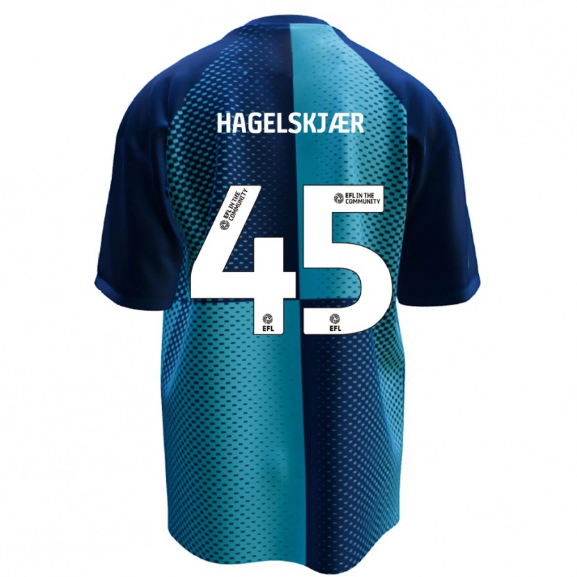 Danxen Hombre Camiseta Anders Hagelskjær #45 Azul Celeste 1ª Equipación 2025/26 La Camisa