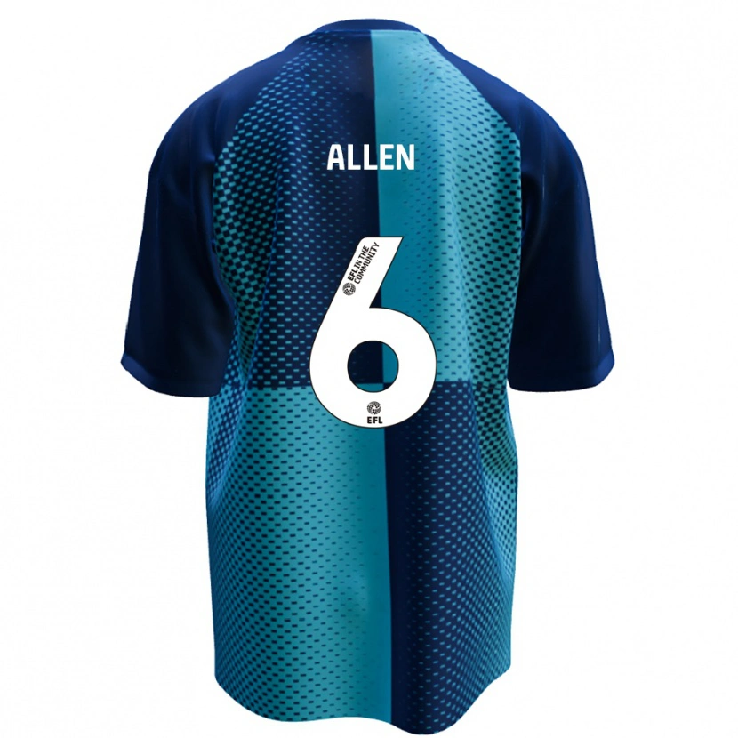 Danxen Hombre Camiseta Taylor Allen #6 Azul Celeste 1ª Equipación 2025/26 La Camisa