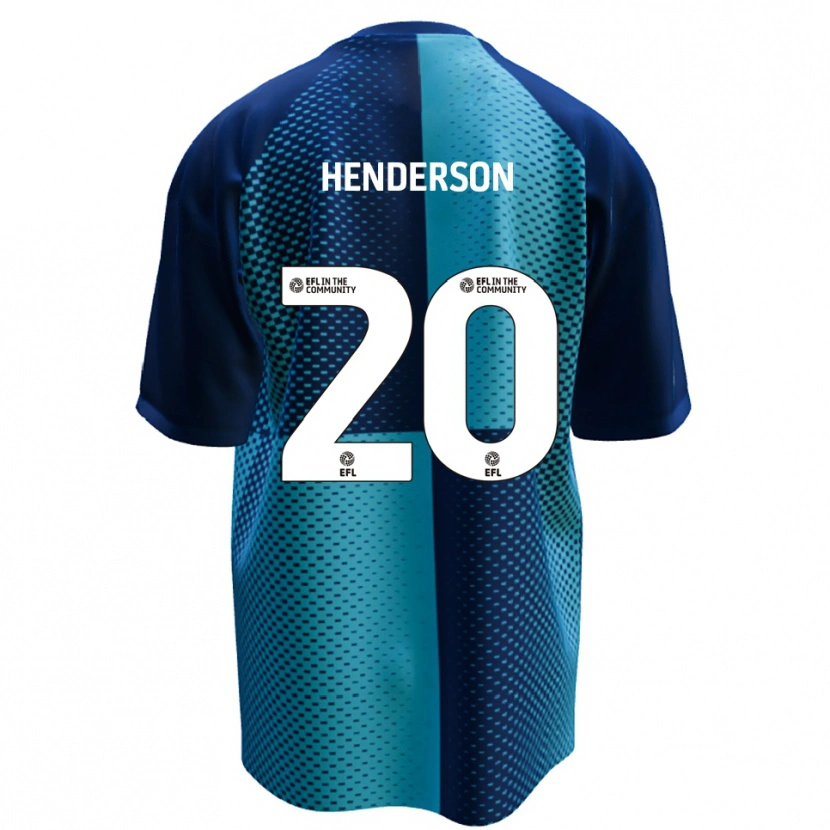Danxen Hombre Camiseta Ewan Henderson #20 Azul Celeste 1ª Equipación 2025/26 La Camisa