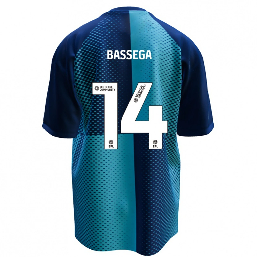Danxen Hombre Camiseta Nsemi Bassega #14 Azul Celeste 1ª Equipación 2025/26 La Camisa