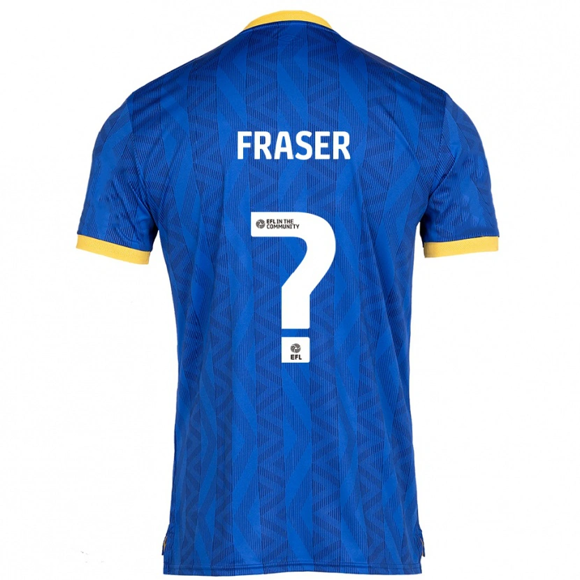 Danxen Hombre Camiseta Finlay Fraser #0 Azul Marino Amarillo 1ª Equipación 2025/26 La Camisa