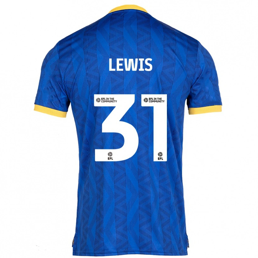 Danxen Hombre Camiseta Joe Lewis #31 Azul Marino Amarillo 1ª Equipación 2025/26 La Camisa