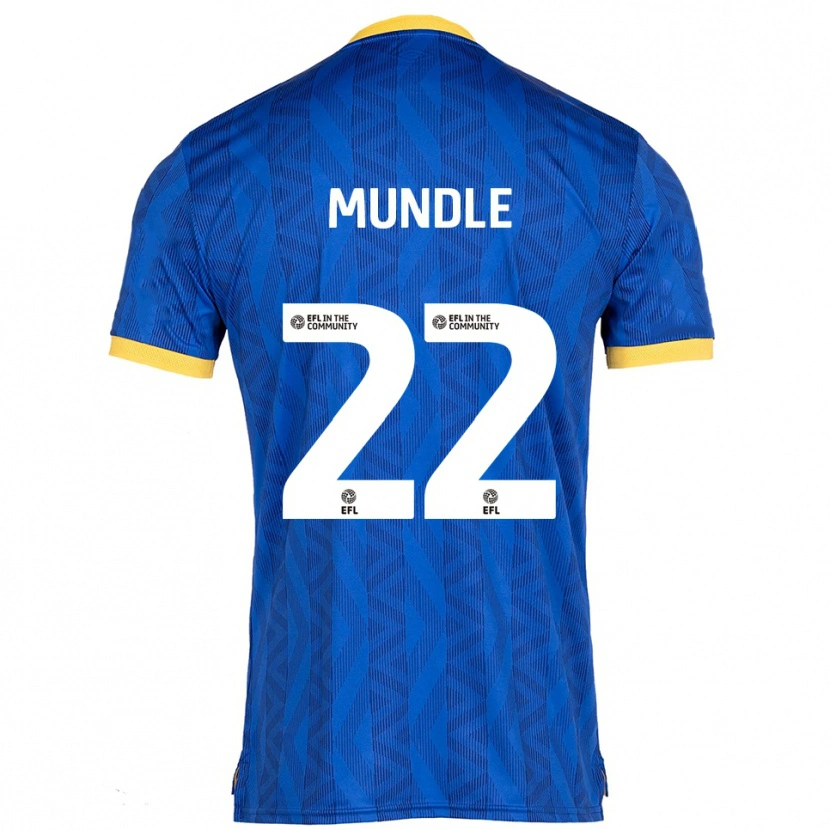 Danxen Hombre Camiseta Alyssia Mundle #22 Azul Marino Amarillo 1ª Equipación 2025/26 La Camisa
