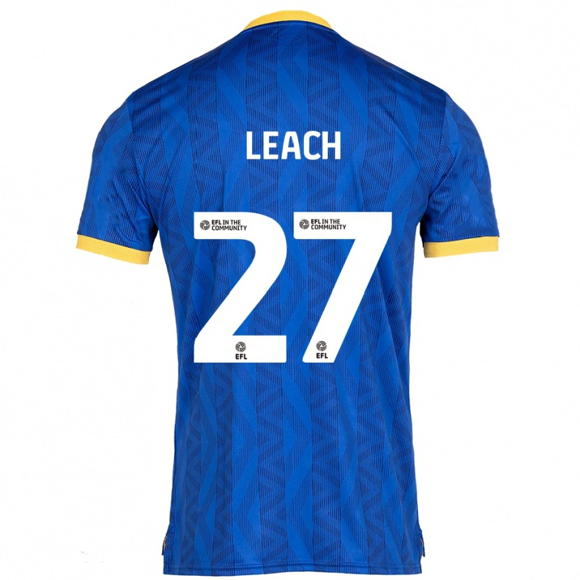 Danxen Hombre Camiseta Ed Leach #27 Azul Marino Amarillo 1ª Equipación 2025/26 La Camisa