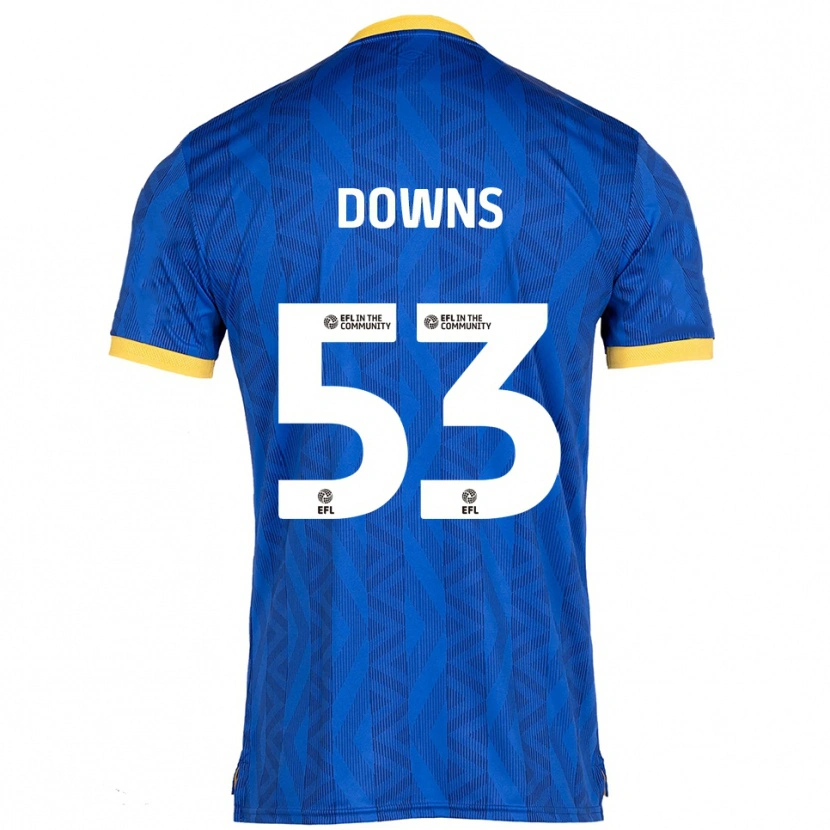 Danxen Hombre Camiseta Oliver Downs #53 Azul Marino Amarillo 1ª Equipación 2025/26 La Camisa