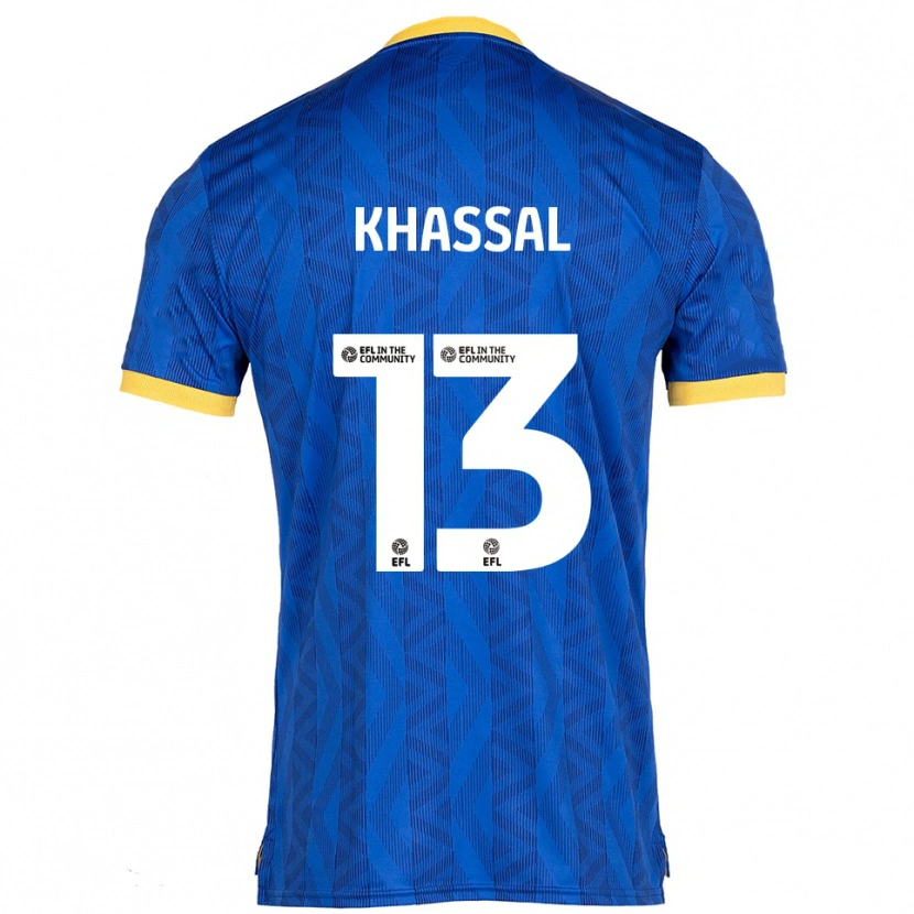 Danxen Hombre Camiseta Cherelle Khassal #13 Azul Marino Amarillo 1ª Equipación 2025/26 La Camisa