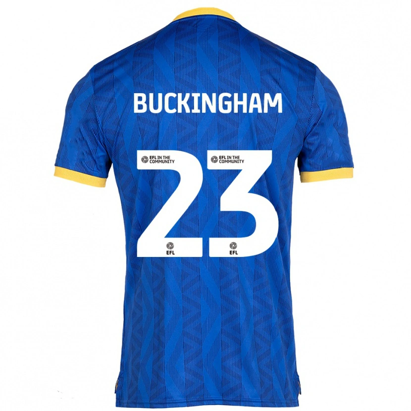 Danxen Hombre Camiseta Kaylee Buckingham #23 Azul Marino Amarillo 1ª Equipación 2025/26 La Camisa