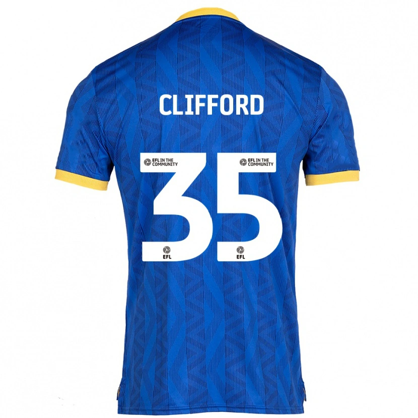 Danxen Hombre Camiseta Georgia Clifford #35 Azul Marino Amarillo 1ª Equipación 2025/26 La Camisa