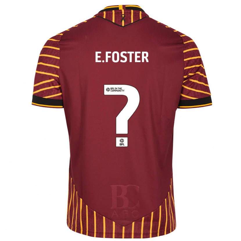 Danxen Hombre Camiseta Elsa Foster #0 Naranja Borgoña 1ª Equipación 2025/26 La Camisa