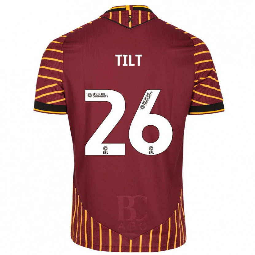 Danxen Hombre Camiseta Curtis Tilt #26 Naranja Borgoña 1ª Equipación 2025/26 La Camisa