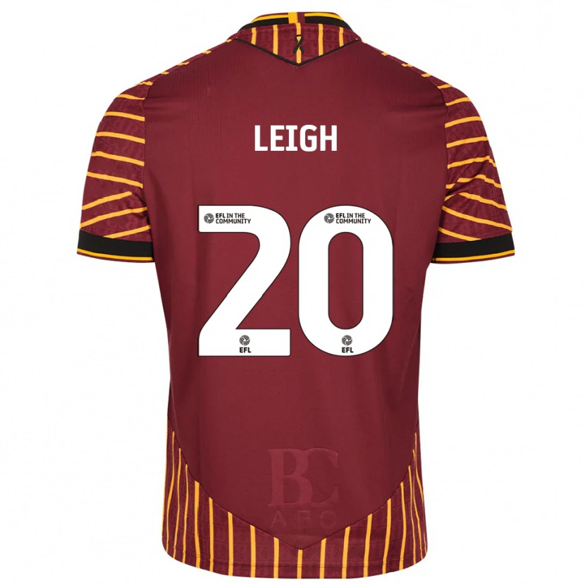 Danxen Hombre Camiseta Tommy Leigh #20 Naranja Borgoña 1ª Equipación 2025/26 La Camisa