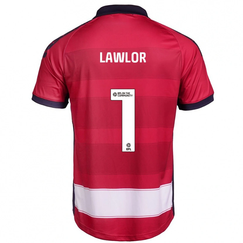 Danxen Hombre Camiseta Ian Lawlor #1 Rojo Blanco 1ª Equipación 2025/26 La Camisa