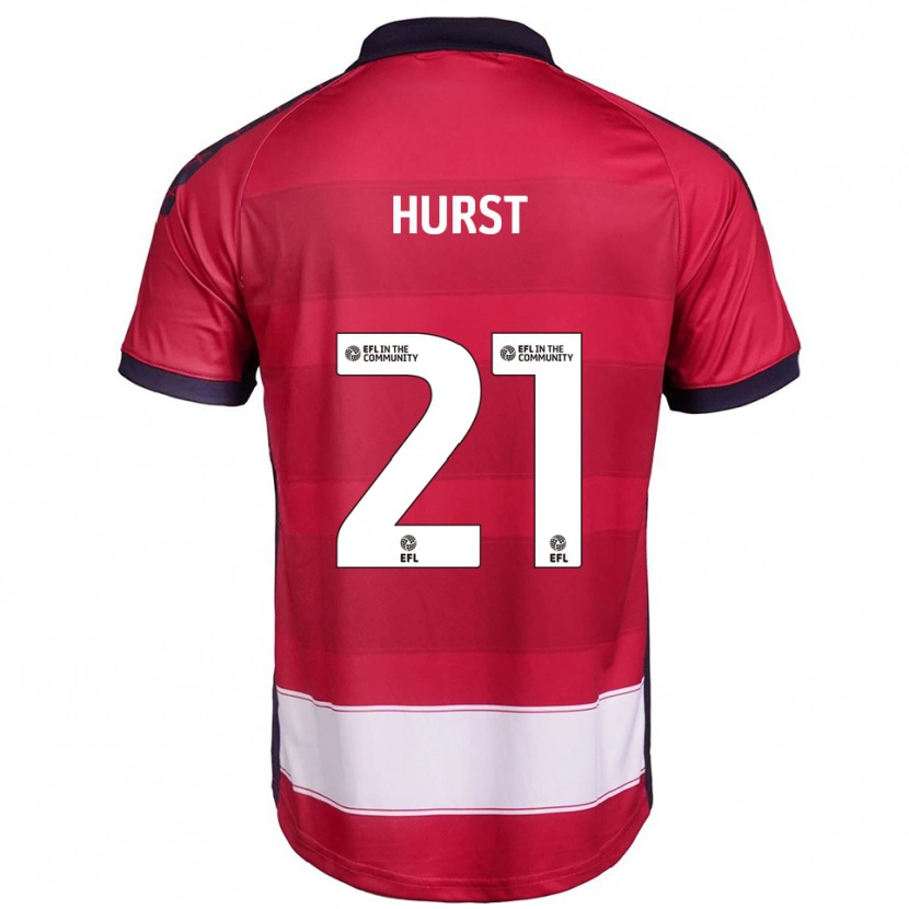 Danxen Hombre Camiseta Kyle Hurst #21 Rojo Blanco 1ª Equipación 2025/26 La Camisa