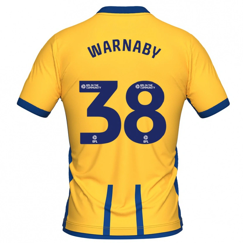 Danxen Hombre Camiseta Lewis Warnaby #38 Amarillo Azul 1ª Equipación 2025/26 La Camisa